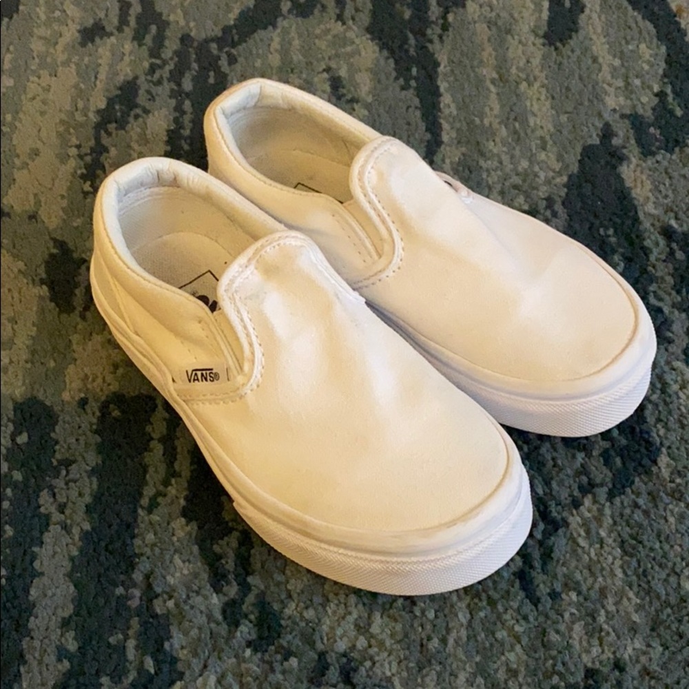 White Vans size 11.5 in toddler